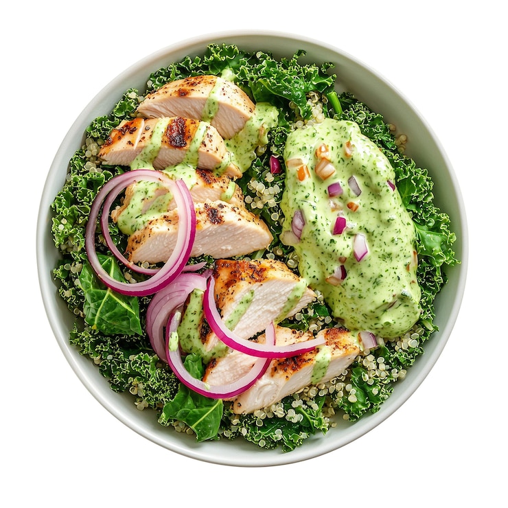 PSD pollo alla griglia e ciotola di quinoa