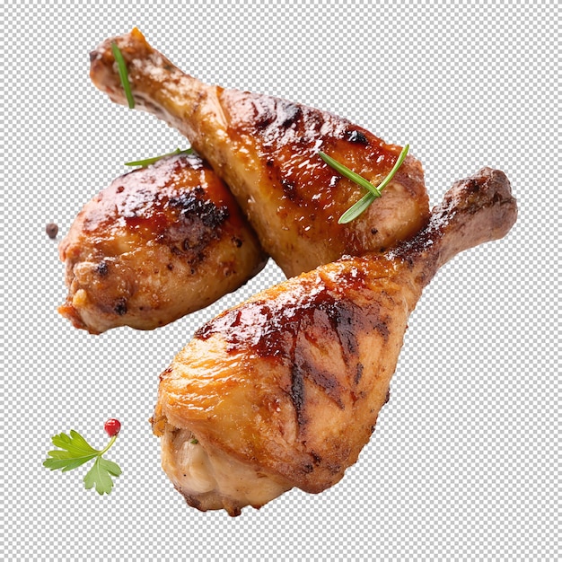 Pollo alla griglia sano su sfondo trasparente