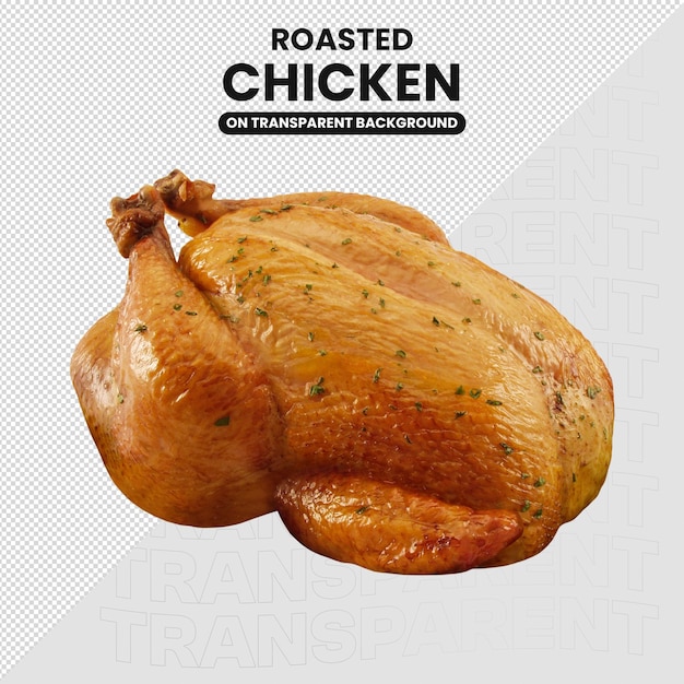 Pollo arrosto isolato in PSD