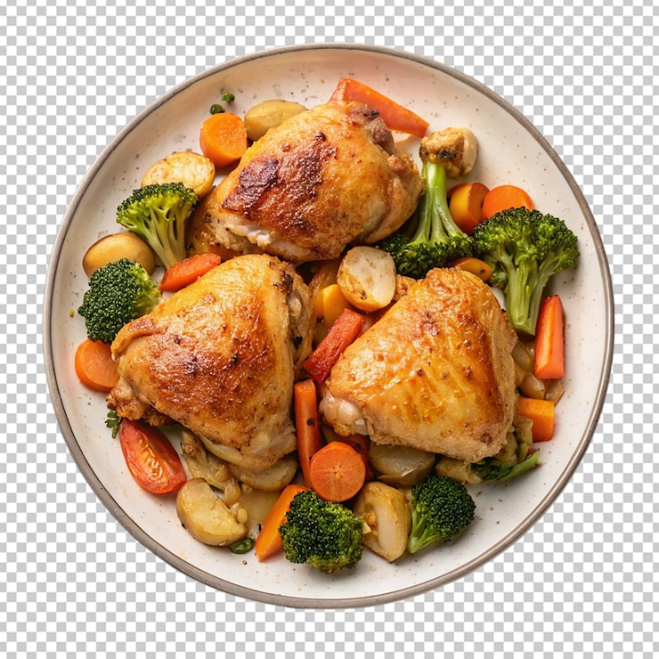 PSD pollo asado con verduras