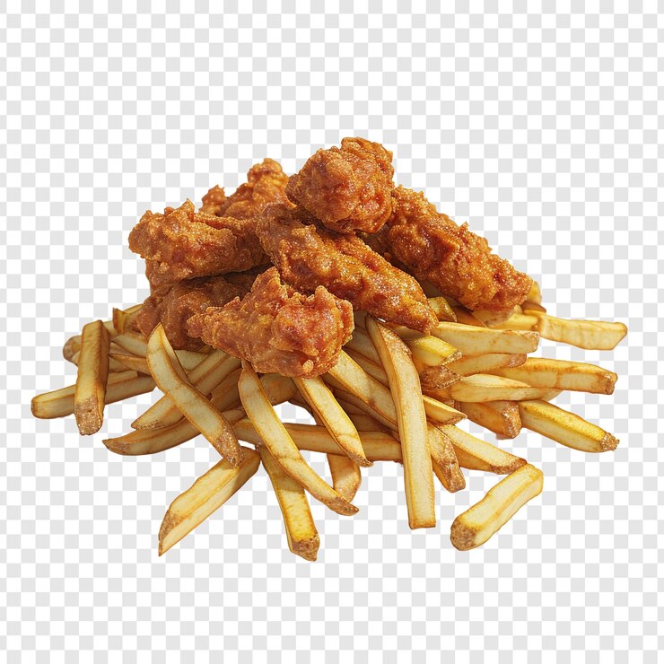 PSD pollo crujiente y papas fritas