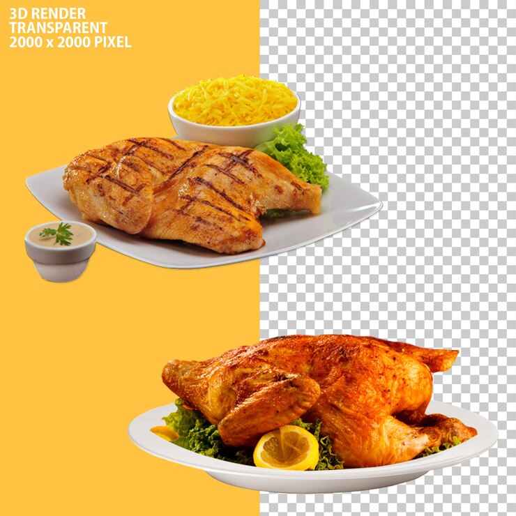 PSD pollo frito con barbacoa y pan