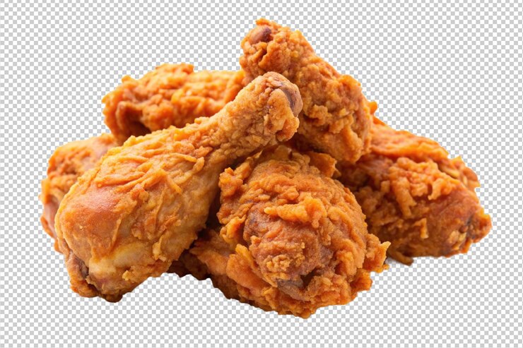 PSD pollo frito en png