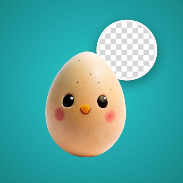 PSD el pollo en el huevo de pascua ilustración 3d