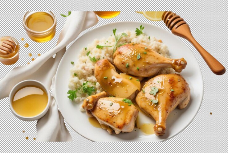 PSD pollo de miel de dijon con pota asada dorada y crujiente