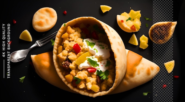 PSD pollo shawarma saludable shawarma tacos de cáscara dura en un fondo transparente