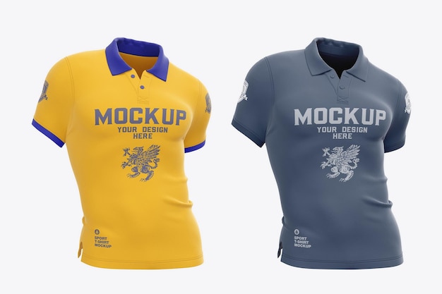 Polo manica corta da uomo mockup lato anteriore