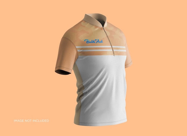 Polo-t-shirt-kragen mandarin mockup