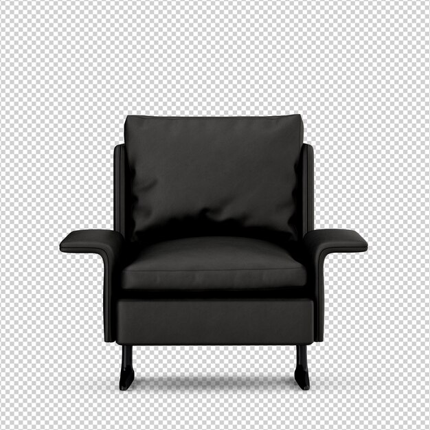 Poltrona isométrica 3D render isolado