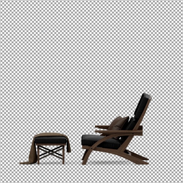 Poltrona minimalista nel rendering 3D