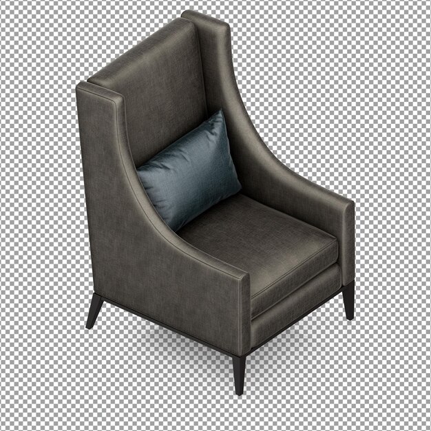 Poltrona minimalista nel rendering 3D