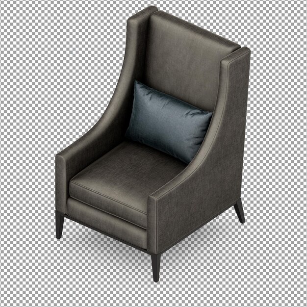 Poltrona minimalista nel rendering 3D