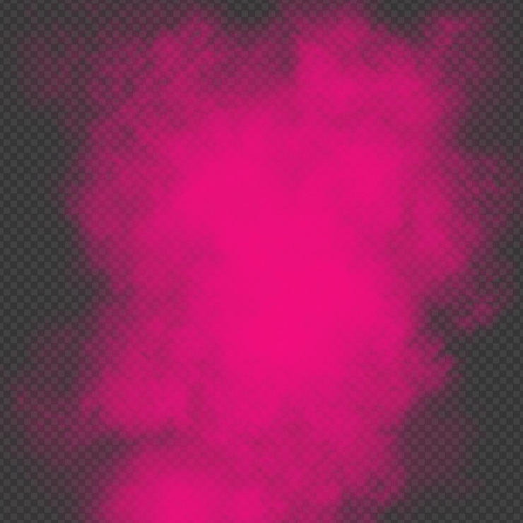 PSD polvere di colore rosa fumé isolata su sfondo trasparente