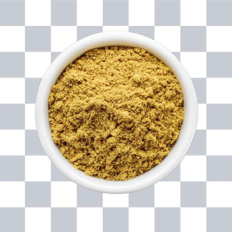 PSD polvo de cilantro para usos culinarios fondo png transparente