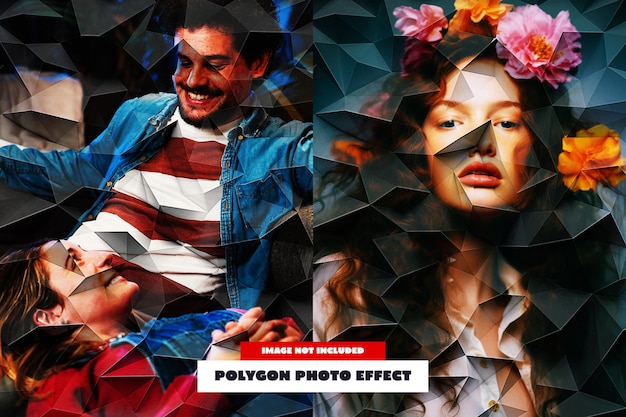 Polygon-Fotoeffekt für Poster