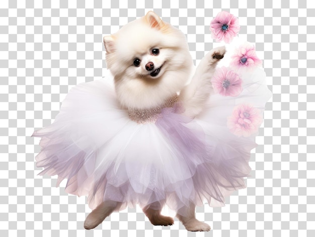 PSD pomeranian em ilustração vetorial de fundo transparente