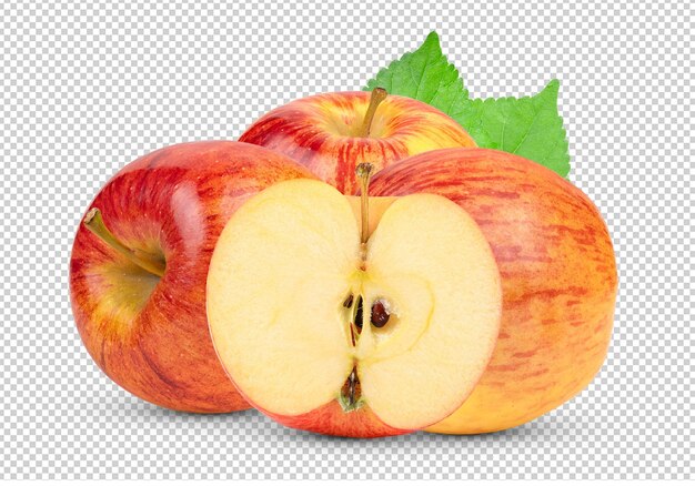 PSD pomme isolée sur le fond de la couche alpha