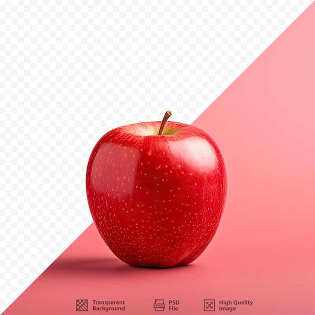 Une Pomme Rouge Avec Un Fond Rouge Avec Un Fond Rouge.