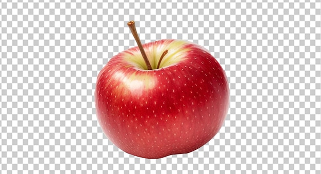 Une Pomme Rouge Sur Un Fond Transparent