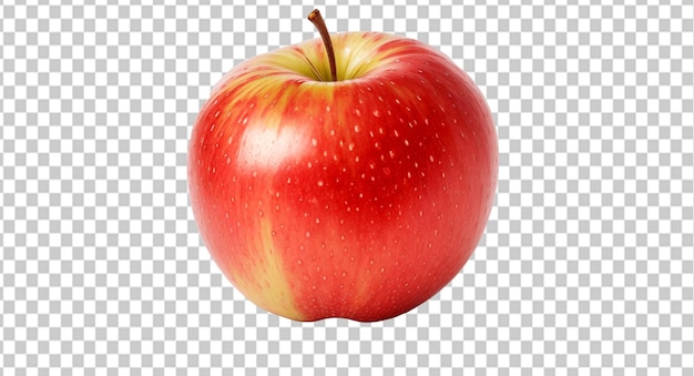 PSD une pomme rouge sur un fond transparent