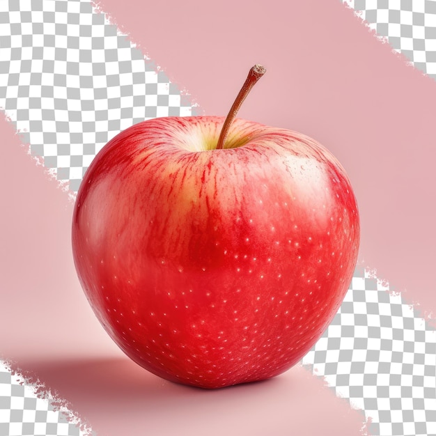 Pomme Rouge Sur Fond Transparent