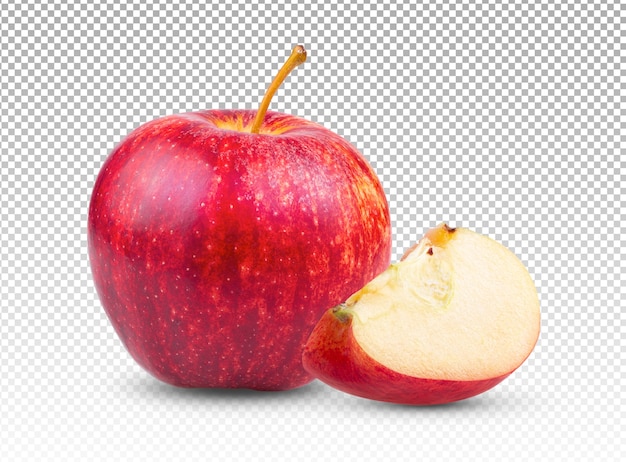 Pomme rouge fraîche isolée
