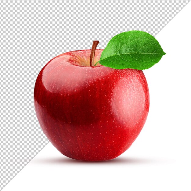 PSD pomme rouge fraîche premium réaliste isolée