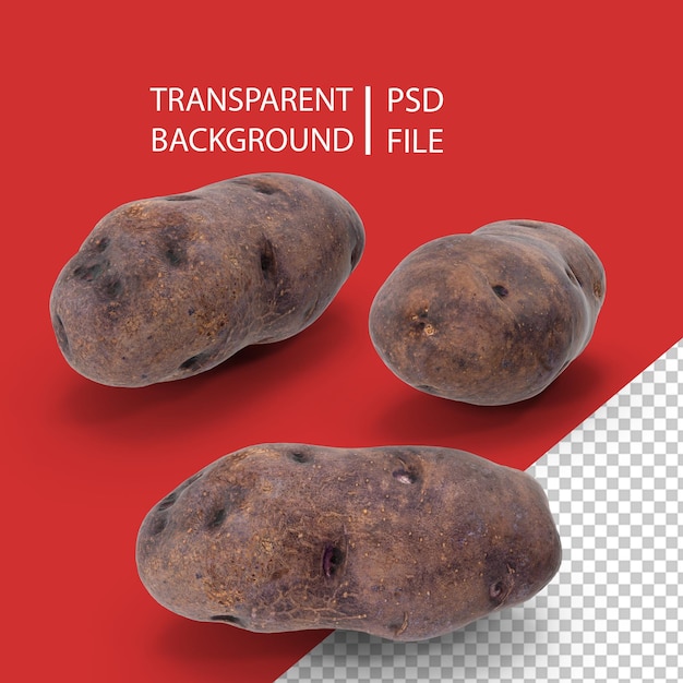 PSD pomme de terre violette png