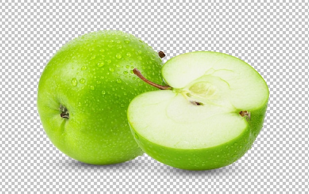 PSD pomme verte fraîche isolée sur fond blanc