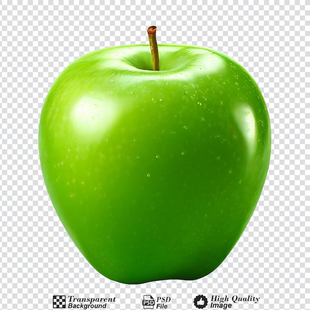 PSD pomme verte isolée sur un fond transparent