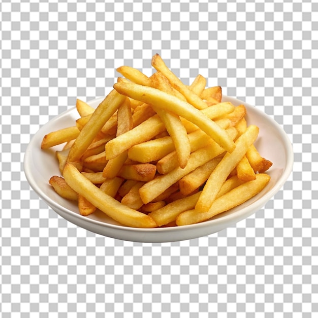 PSD pommes frites auf weißem hintergrund