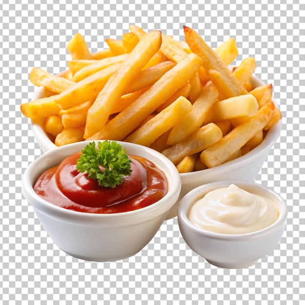 PSD pommes frites mit durchsichtigem hintergrund