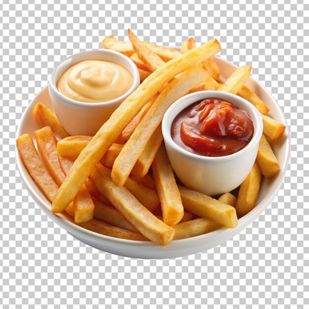 PSD pommes frites mit durchsichtigem hintergrund