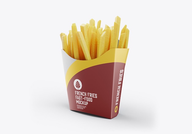 Pommes-Frites-Verpackungsmodell 3D übertragen