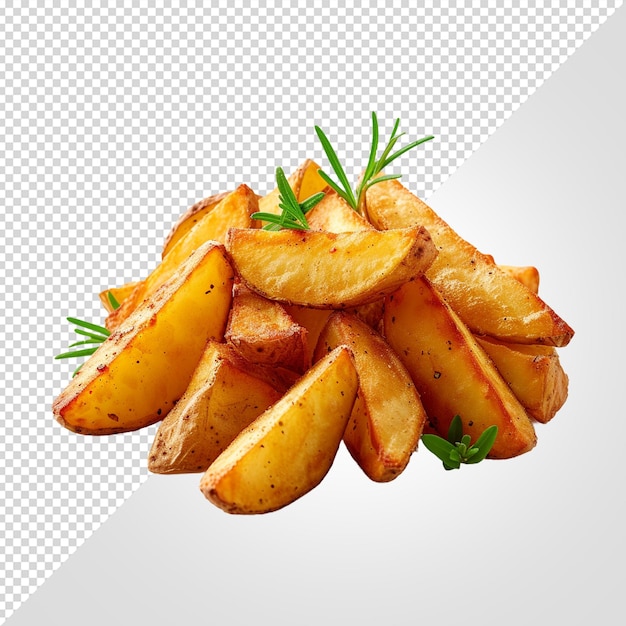 Pommes De Terre Frites Isolées Sur Fond Blanc