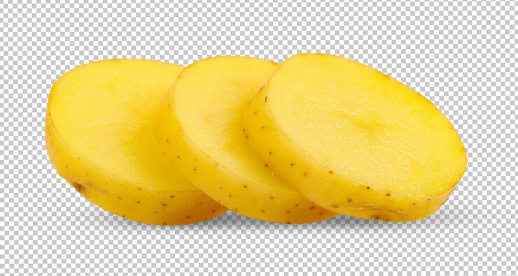 PSD pommes de terre isolées sur la couche alpha