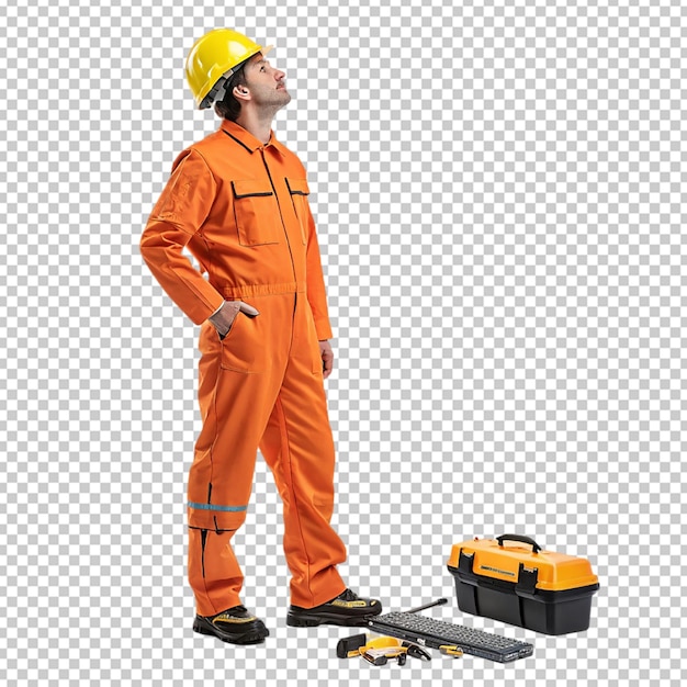 Pompière en uniforme avec un casque de sécurité