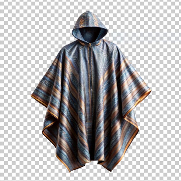 PSD poncho de chuva de ritmo em fundo transparente