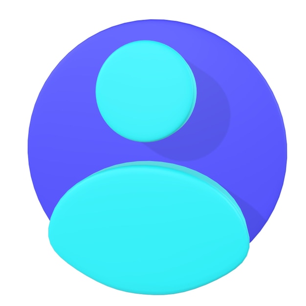 Póngase en contacto con el icono 3d