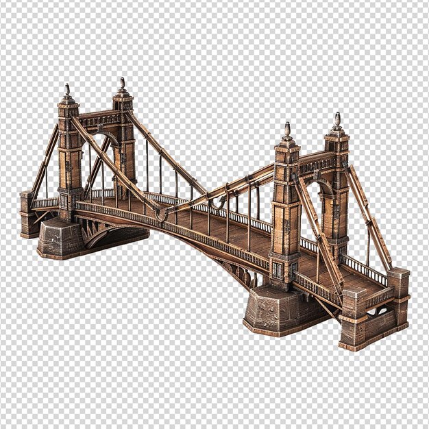 PSD pont 3d isolé sur un fond transparent