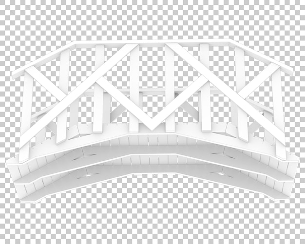 Pont de jardin isolé sur fond transparent illustration de rendu 3d