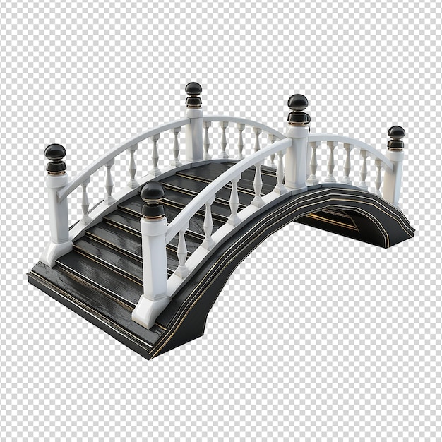 PSD ponte 3d isolada em fundo transparente