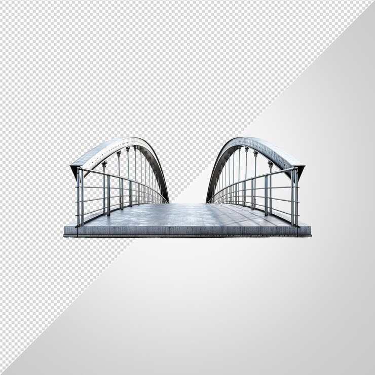 PSD ponte di metallo moderno png