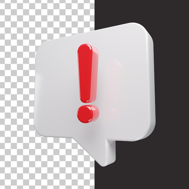 Ponto de exclamação na renderização 3D