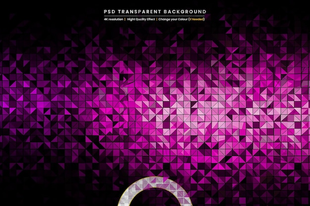 PSD pontos sem tons tecnologia digital abstrata luz rosa em fundo transparente