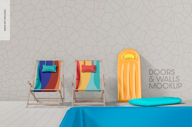 Pool Mockup Vorderansicht