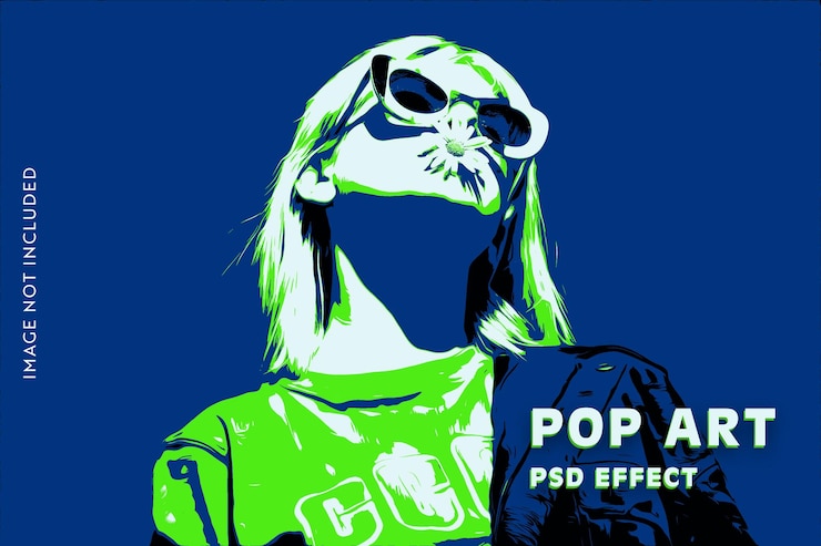 PSD pop art psd photo effect mockup