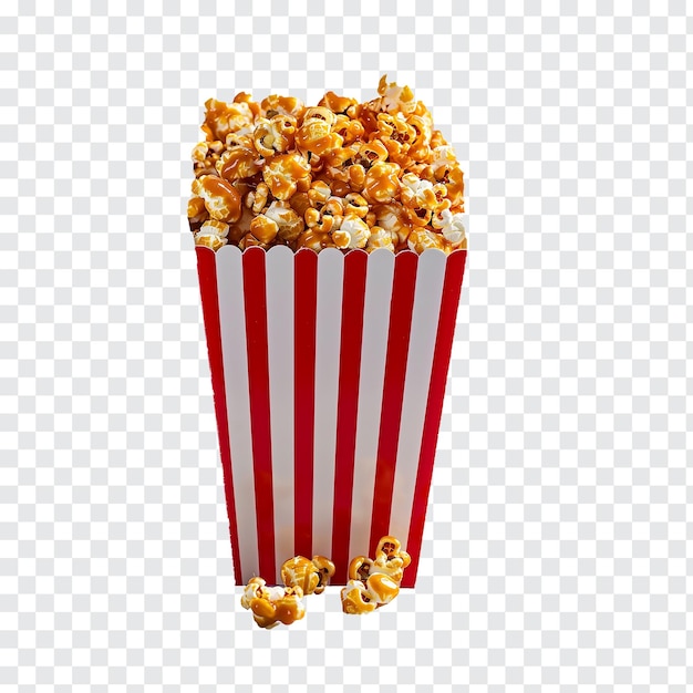 PSD pop-corn délicieux avec une boîte isolée sur un fond transparent