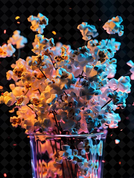 Pop-corn Transparent Brillant Avec Beurre Fondant Et Popant Couleur Néon Nourriture Boisson Collection Y2k