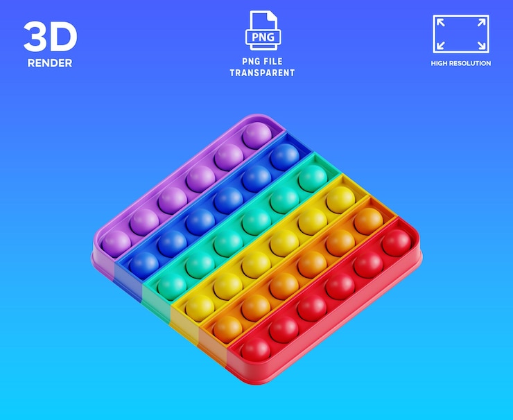 PSD pop it toy ilustração de objeto 3d